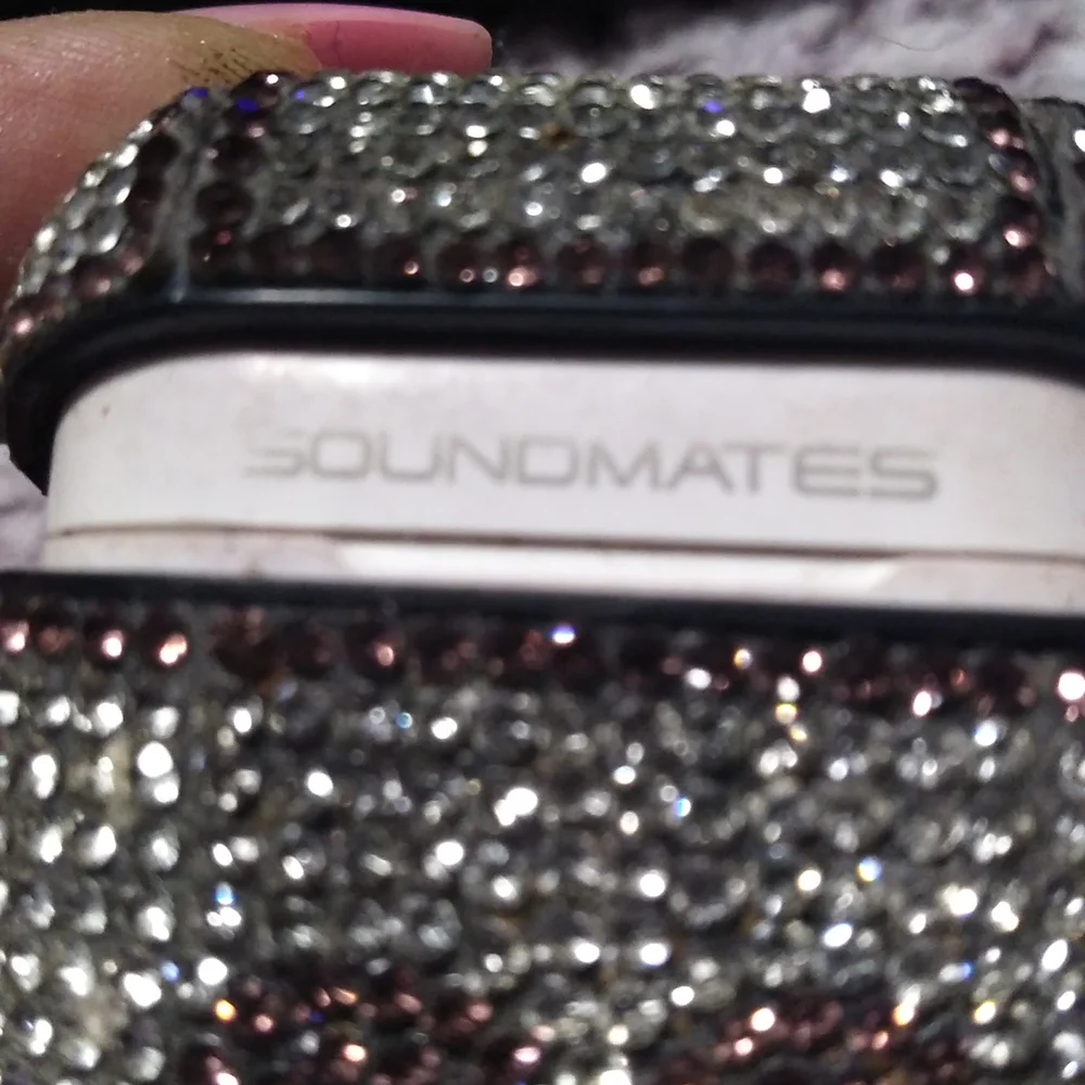 Crystal encased earbud case